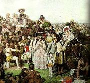 William Powell  Frith derby day, c. oil painting